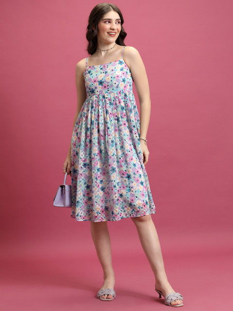 tokyo talkies fit and flare dress Tokyo Talkies Women Fit and Flare Multicolor Knee Length Dress - Buy Tokyo  Talkies Women Fit and Flare Multicolor Knee Length Dress Online at Best  Prices in India