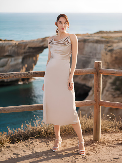 a line dress online india Shop Blue Foil Printed A line Dress After Six Wear in India
