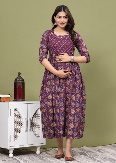 Akshara Fashion Women A-line Multicolor Midi/Calf Length Dress - Buy  Akshara Fashion Women A-line Multicolor Midi/Calf Length Dress Online at  Best Prices in India | Flipkart.com