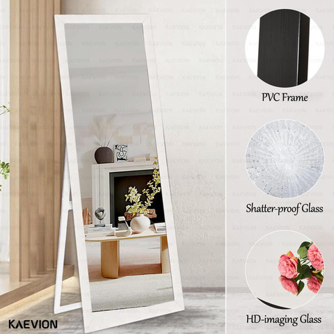 kaevion Feet Full Length Half Stand Mirror Full Body Floor Standing  Cheval Mirror Glass Dressing Table