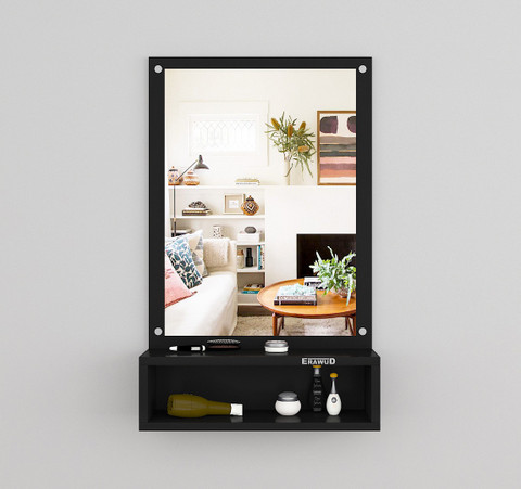 ERAWUD Wall Mounted Dressing Table With Mirror And Storage For Living Room  Engineered Wood Dressing Table Price in India - Buy ERAWUD Wall Mounted  Dressing Table With Mirror And Storage For Living