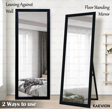 kaevion Feet PVC Full Length Floor Standing Framed Mirror