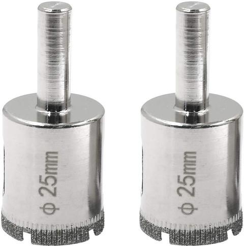 AS TOOL CENTER 2pcs 1-Inch 25mm Diamond Drill Bits, Small Diamond Hole  Saw Hollow Core Drill Bits for Glass Ceramic Porcelain Tiles Marble