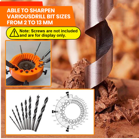 HASTHIP Drill Bit Sharpener Attachment for 125mm Angle Grinder