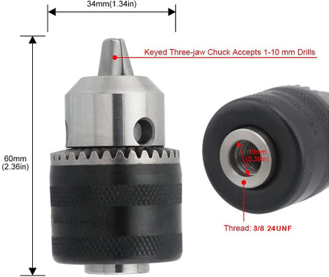 Gadariya King Drill Chuck Set Clamping Range 1-10mm Drill Chuck