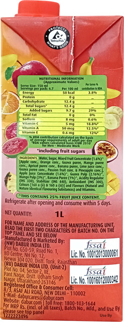 Real Mixed Fruit Vitamin Boost Source of Vitamin A, C E