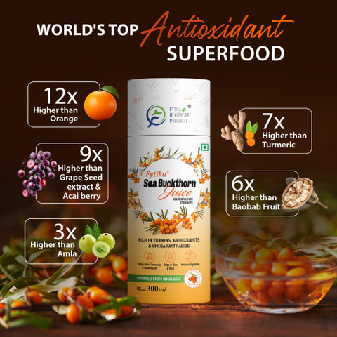 does sea buckthorn juice have glutathione FYTIKA - 300ml & Daily Protein Powder Kulfi Flavour - 400G, Combo Price in India - Buy FYTIKA Sea Buckthorn Juice Cagrilintide 10mg – Veritas