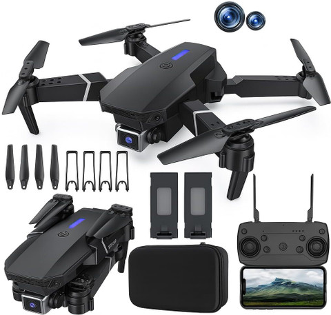 ENGINEDIGITAL Foldable Mini Drone with 1080P Camera, Wifi FPV Quadcopter, 2 Batteries