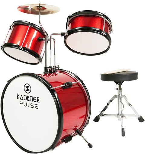 KADENCE 13 Inch 3-Piece/Junior Drum Set/Beginner/Kids Musical Toys