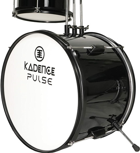 KADENCE 13 Inch 3-Piece /Junior Drum Set/Beginner /Kids Musical Toys,Black  Acoustic Drum Kit Set