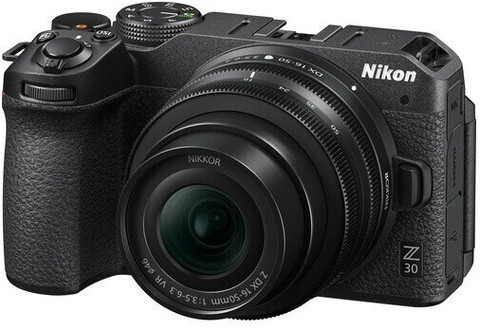 NIKON Z30 Mirrorless Camera Z DX 16 - 50 mm f/3.5 - 6.3 VR Lens
