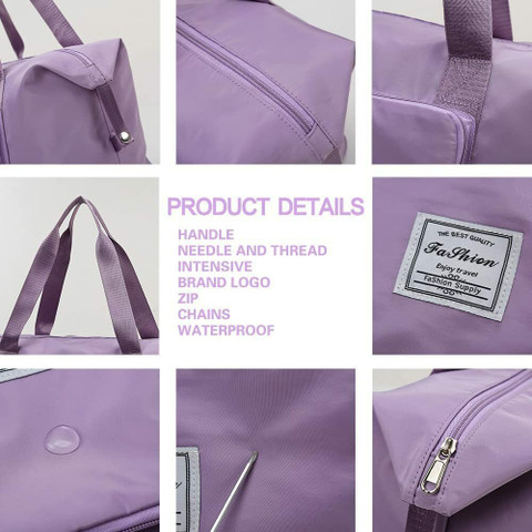 VIYARO (Expandable) Foldable Travel Duffel Bag, Folding Bag, Travel  LWaterproof Carry Luggage Bag Duffel Without Wheels