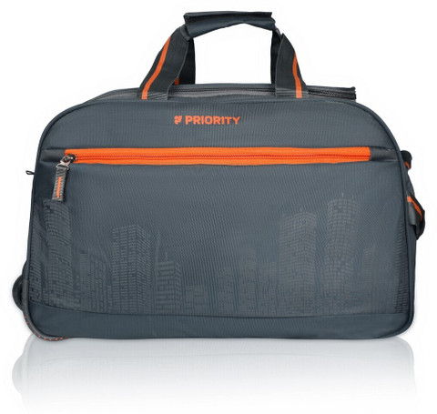 Priority Sky Duffle Bag Dark Grey Duffel With Wheels (Strolley)