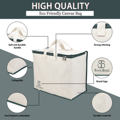 BlackBoxes Canvas Reinforced Cotton Handles with Multipurpose