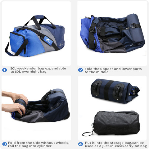 Chris Kate (Expandable) Foldable New Stylish Travel Duffle Trolley Bag  Duffel With Wheels (Strolley)