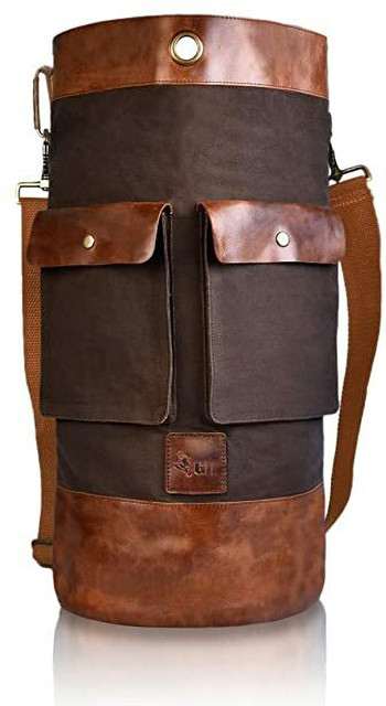 Golden Riders (Expandable) Roll on Round Duffle Bag Canvas