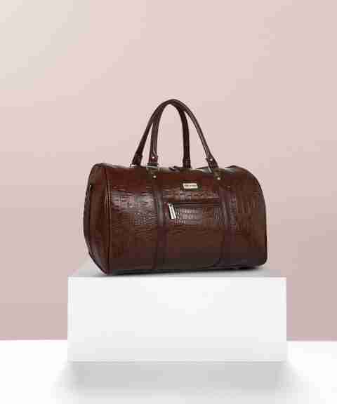 FUR JADEN Textured Leatherette Weekender Stylish and Spacious
