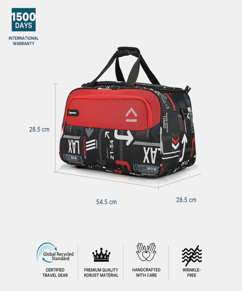 Uppercase JFK for Men Women PVC Pocket Inside Duffel Without Wheels