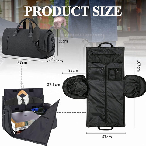 HANDCUFFS Garment Bags for Travel Women Men Convertible Duffle Bag