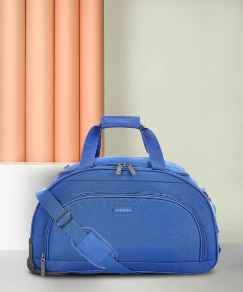 Luggage Aristocrat Dart Duffle Trolley 65 Price Blue Polyester