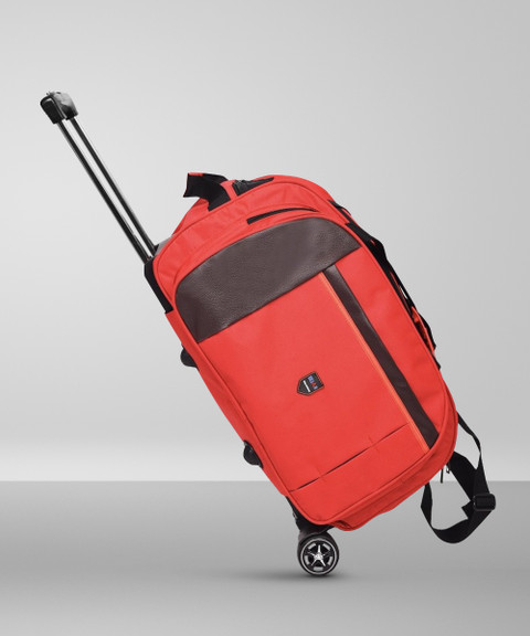 Dejan 20 inch/50 cm Soft Sided Polyester Luggage Trolley Duffle Bag Duffel  With Wheels (Strolley)