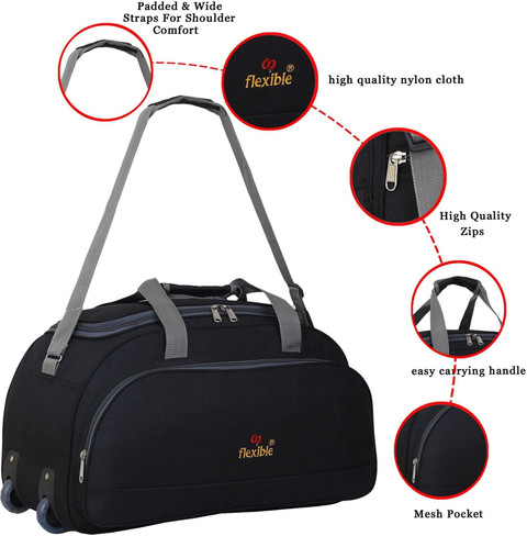 Flexible (Expandable) FB Luggage Duffel With Wheels (Strolley)