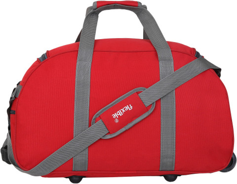 Flexible (Expandable) Branded good quality luggage bag with wheel(Red,60L)  Duffel With Wheels (Strolley)