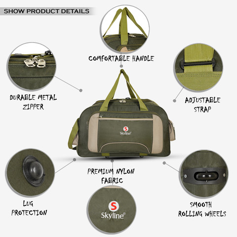 SKYLINE (Expandable) 80 L Travel Duffel Trolley Bag with Wheels
