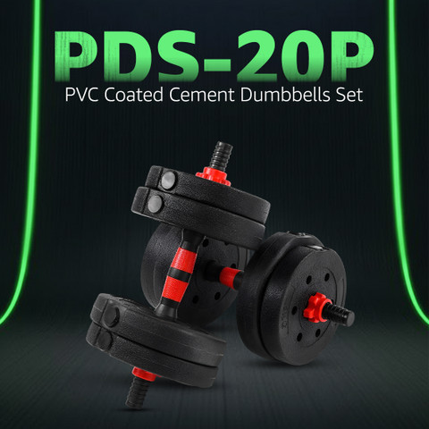 Powermax Fitness PDS-20P Coated Iron Anti-Slip Rod for Home Gym  Adjustable Dumbbell