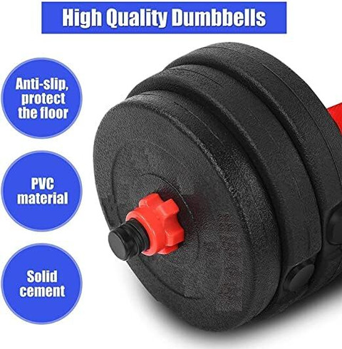 BELLATRIX X 50KG PVC Weight Set with Dumbbell Rods, 3ft Curl Rod