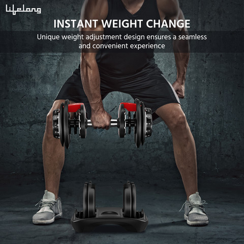Lifelong Adjustable Dumbbells| Home Gym Equipment for Fitness