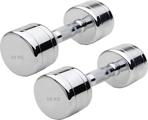 vnh PAIR OF 10 KG(10KG X 2)STEEL DUMBBELLS Fixed Weight