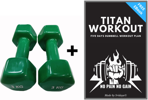 Full Body 3kg Dumbbells Workout SRIDAYA Set Of Kg Vinyl Dumbbells