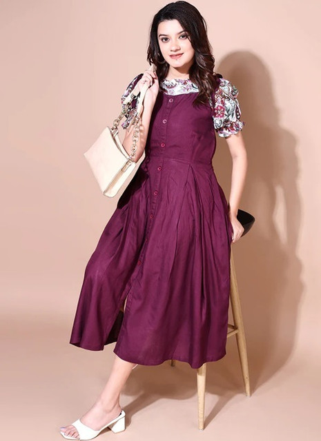purple dungaree dress Run and Fly 70's Purple Paisley Print Pinafore Longer Length Dungaree Dress  8 10 12 14 16 18 20  Minimum Mouse