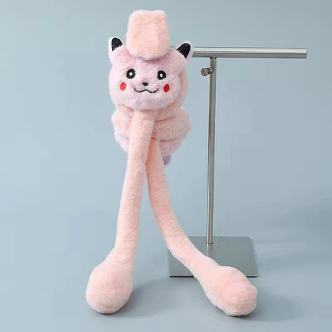 Omsurajiya Pikachu jumping cute ear muffs for women girls with chu