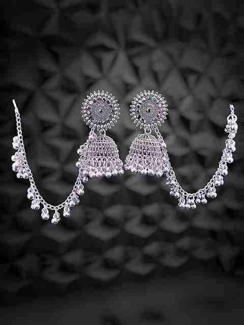 Buy Homemet Jhumka Earrings for women Black Diamond