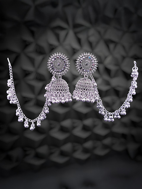 Buy Homemet Jhumka Earrings for women Black Diamond