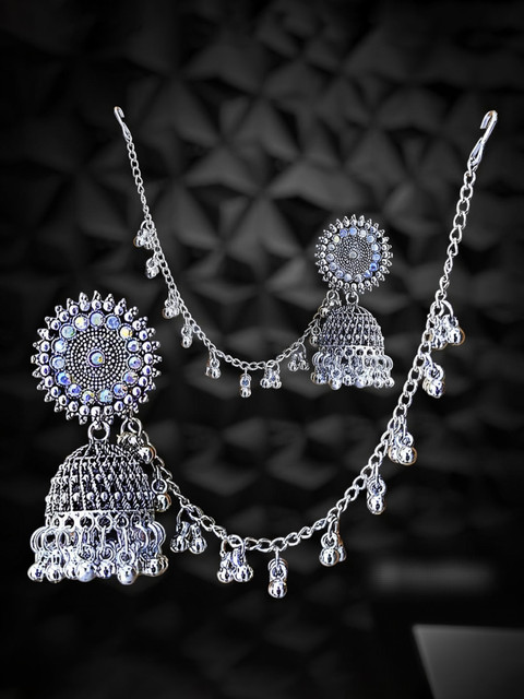 Buy Homemet Silver Bahubali Earring for Women