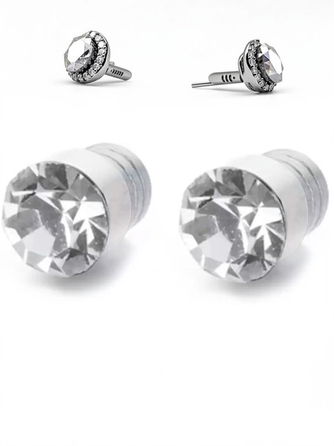 Buy ShobhRam Silver Nug Magnetic Small 4mm for Mens