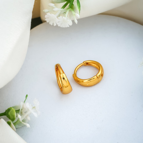 Flipkart.com - Buy Weroxa Gold Plated Brass Hoop Earring Online at