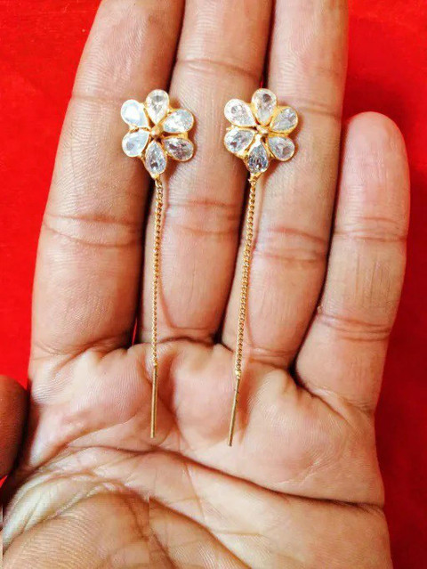 Buy vishka Sui Dhaga Gold Earrings Ad Earrings