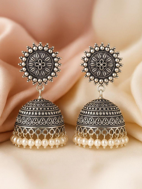 jewellery original silver jhumkas