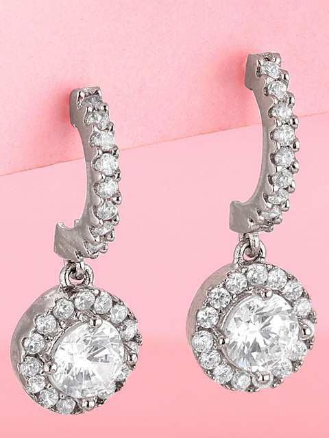GIVA 925 Silver Zircon Drizzle Drop Earrings|Lifetime Plating|6 Month  Warranty Zircon Sterling Silver Drops Danglers