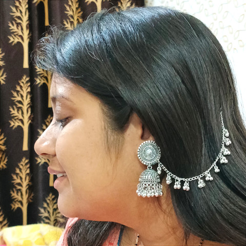 Buy Homemet Bahubali Earrings for Women Long Jhumki