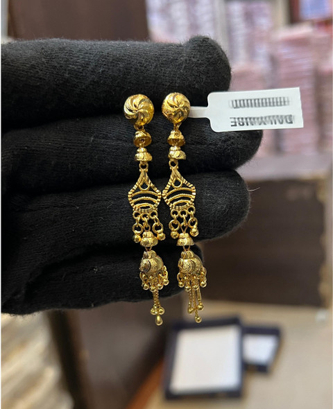 Ansh Enterpris Fashion Hanging Sui Dhaga Earring for Women and Girls  Crystal Brass Huggie Earring