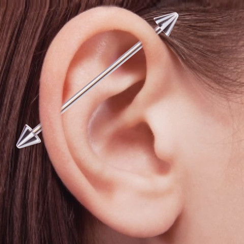 14g Spike Cone Circular Steel Barbell - Monster Steel