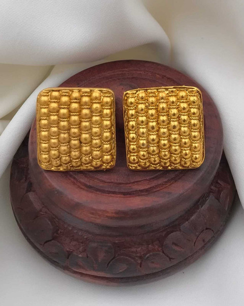 Buy TAJONI Tajoni Oxidized Gold-Plated Earring Tops