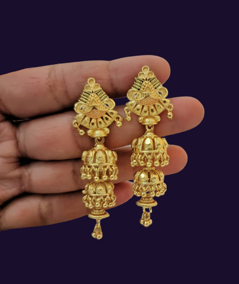 Buy Mak and art Earrings badam dol Agate Alloy