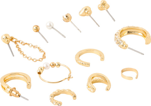 Buy YELLOW CHIMES Gold Plated Multiple Piercing - Main Image