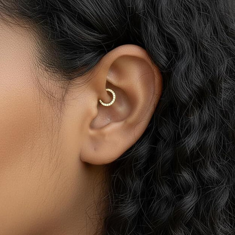 ear piercings gold filled cartilage hoop